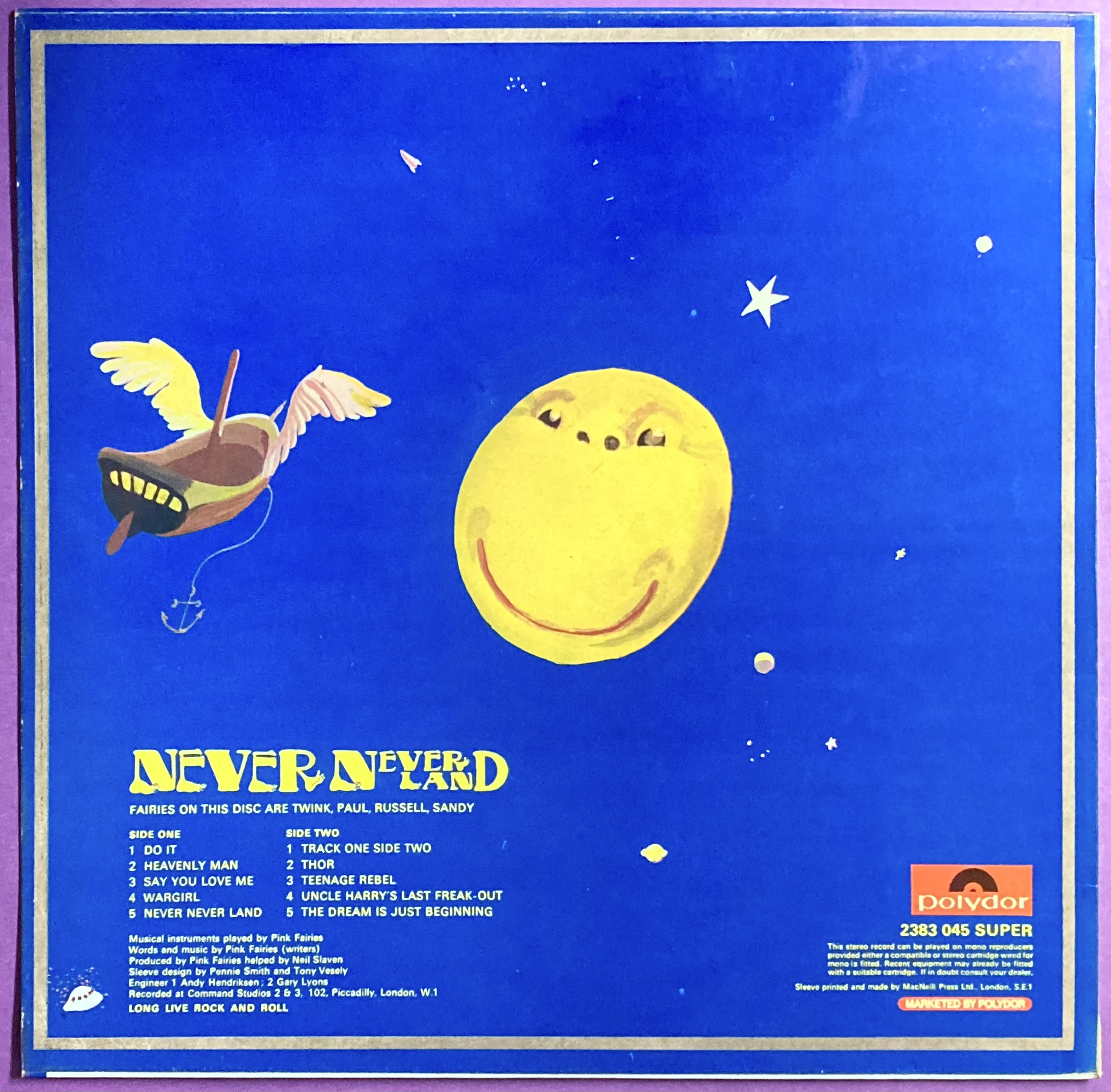 PINK FAIRIES - Never neverland UK LP 1971 - 2