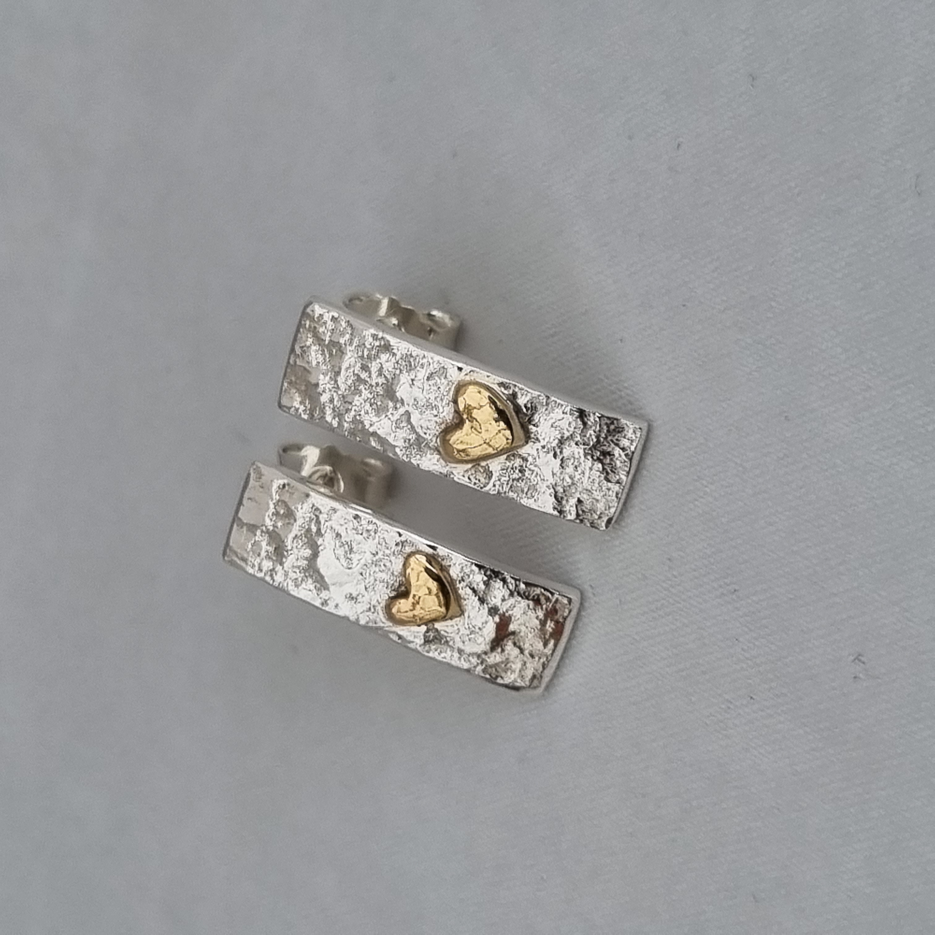 Örhängen Älvkarleby med hjärta av 18 k guld - 3