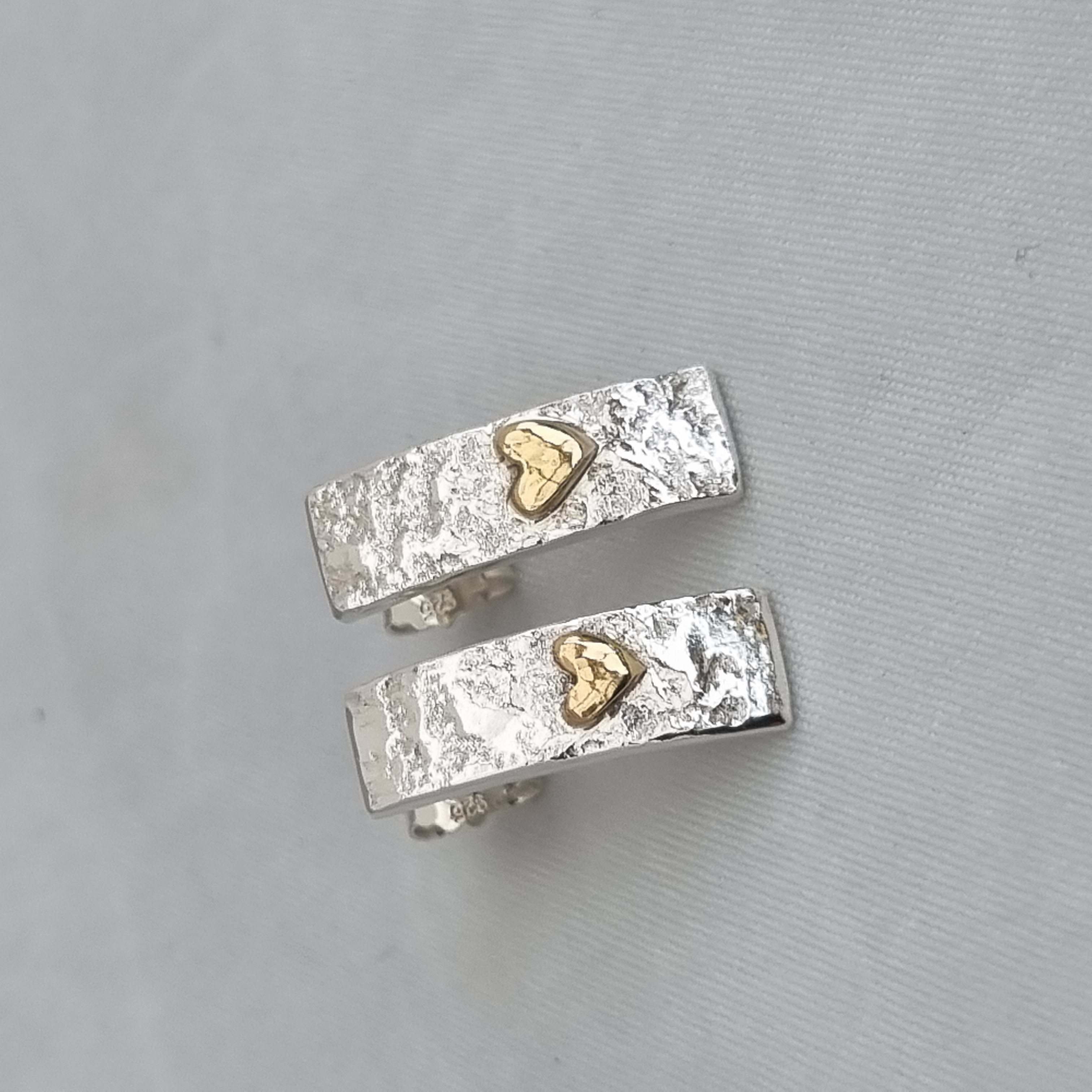 Örhängen Älvkarleby med hjärta av 18 k guld - 6