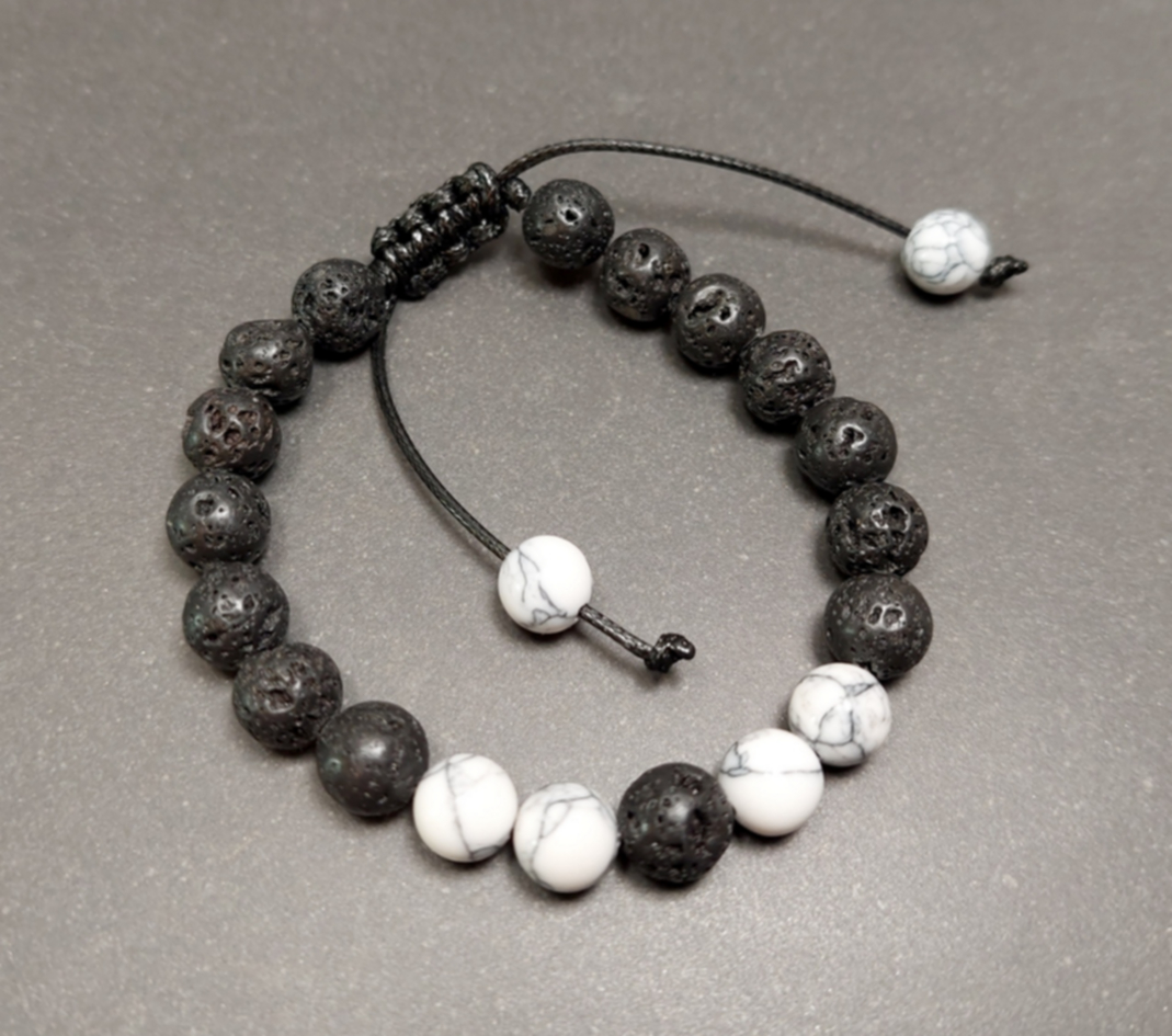 Howlit och Lavasten Armband  - 2