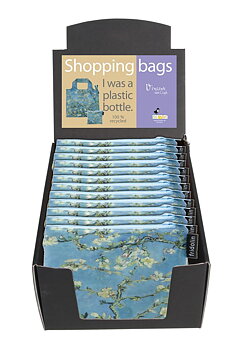 Eco bags, Vincent van Gogh, Mandelblomster, Borddisplay med 12 stk.