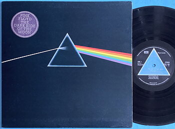 PINK FLOYD - Dark side of the moon UK-orig BLÅ triangel LP 1973