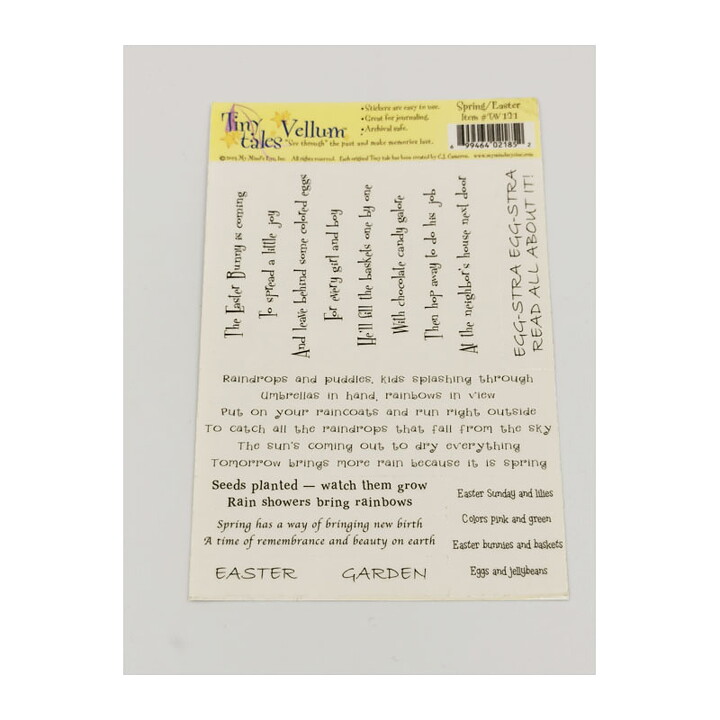 My Mind's Eye Stickers Tiny Tales - Spring, Easter