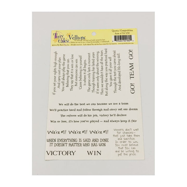 My Mind's Eye Stickers Tiny Tales - Sports, Competition