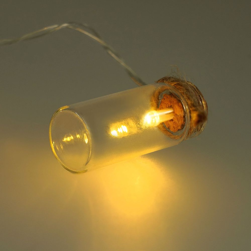 LED String Lights - Mini Glass Jars - 5