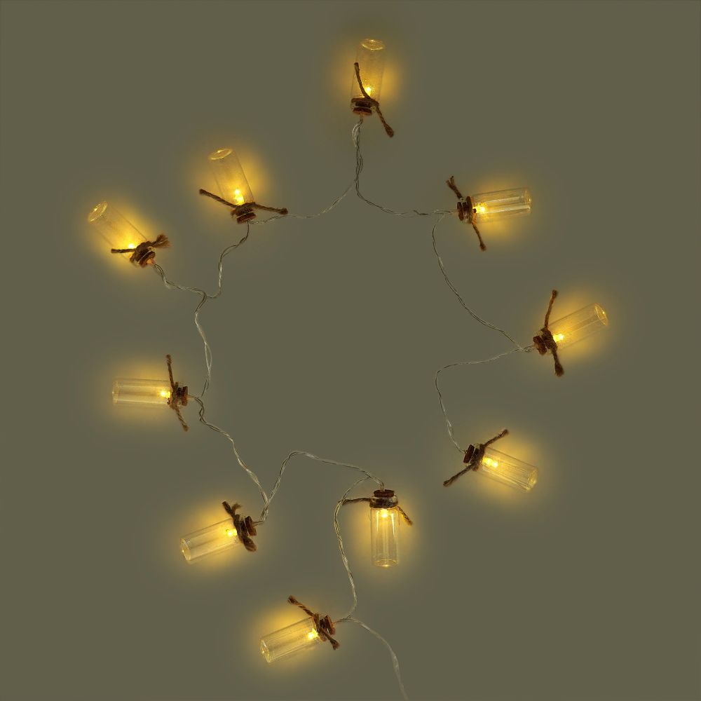 LED String Lights - Mini Glass Jars - 4