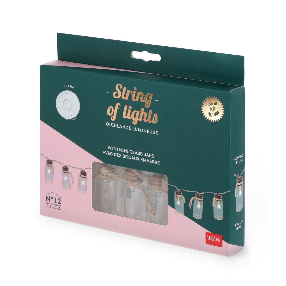 LED String Lights - Mini Glass Jars