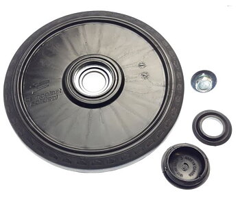 Boggiehjul 202 mm enkel lager (7016-00-0202)