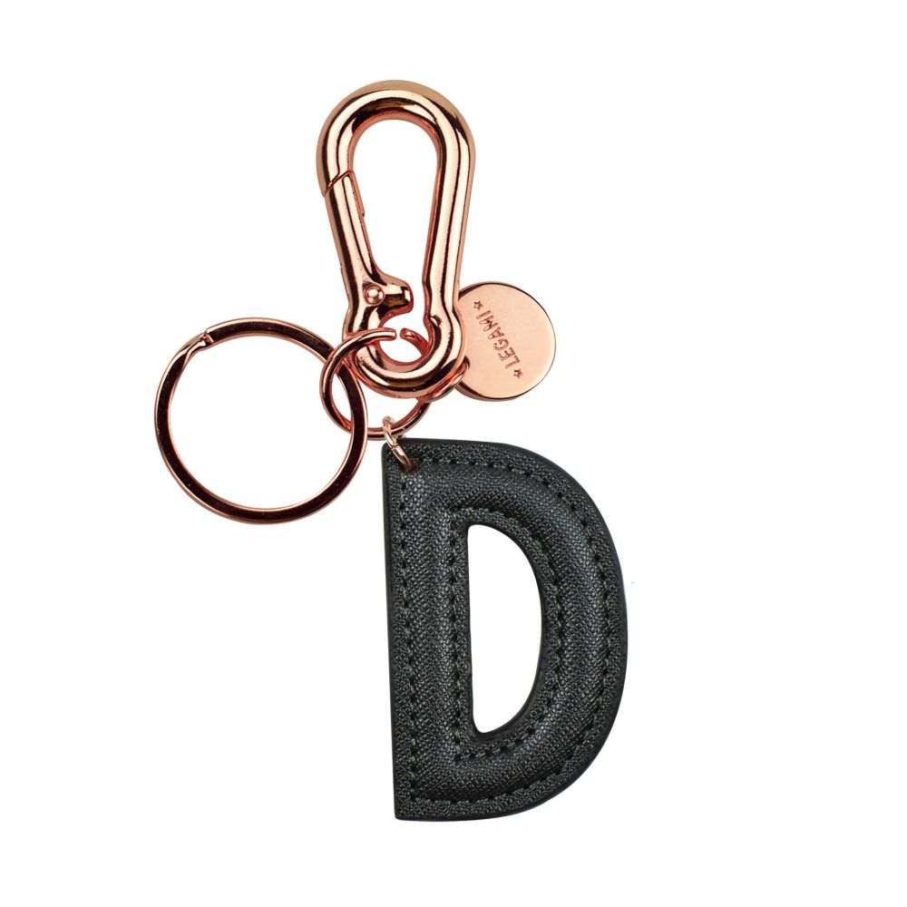 My Initial, nyckelring - D, svart