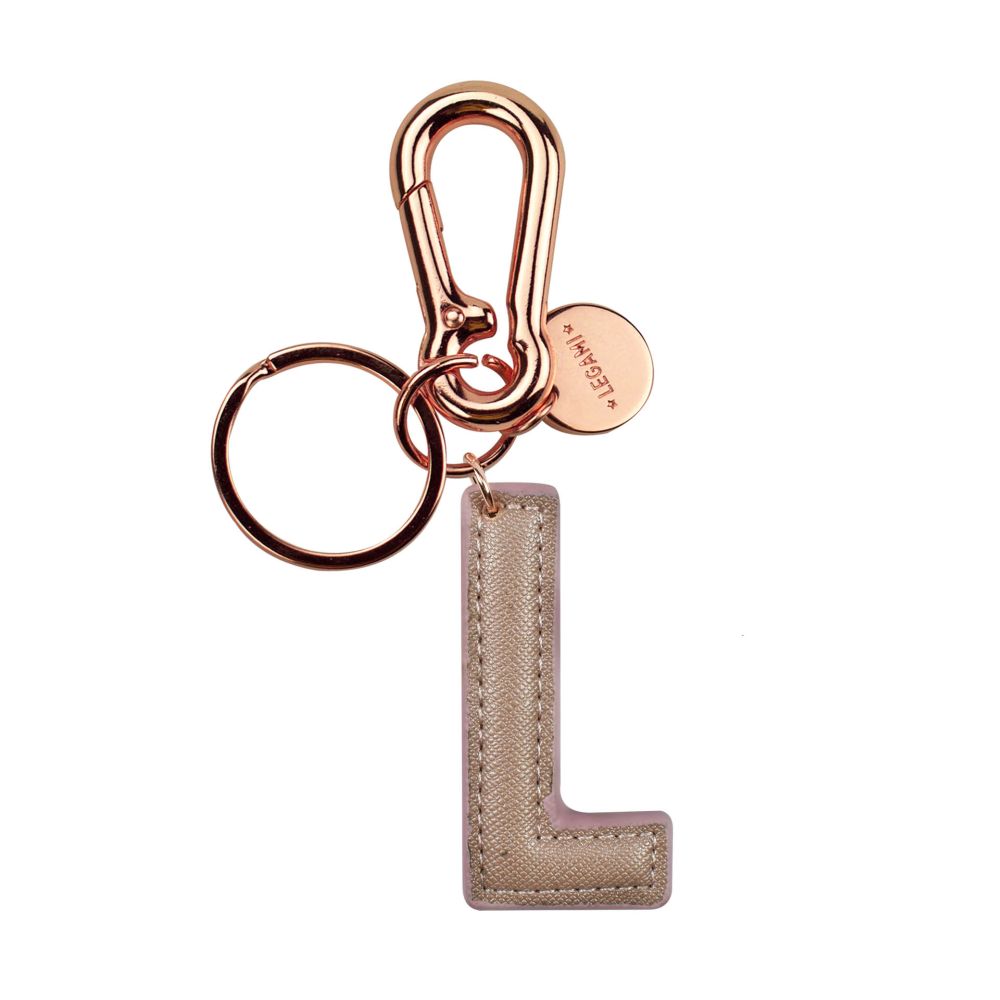 My Initial, nyckelring - L, rosa