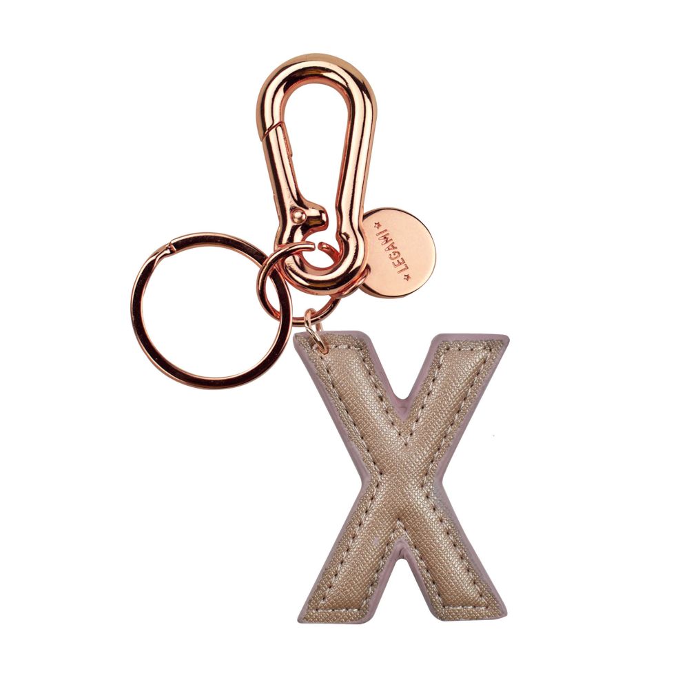 My Initial, nyckelring - X, rosa