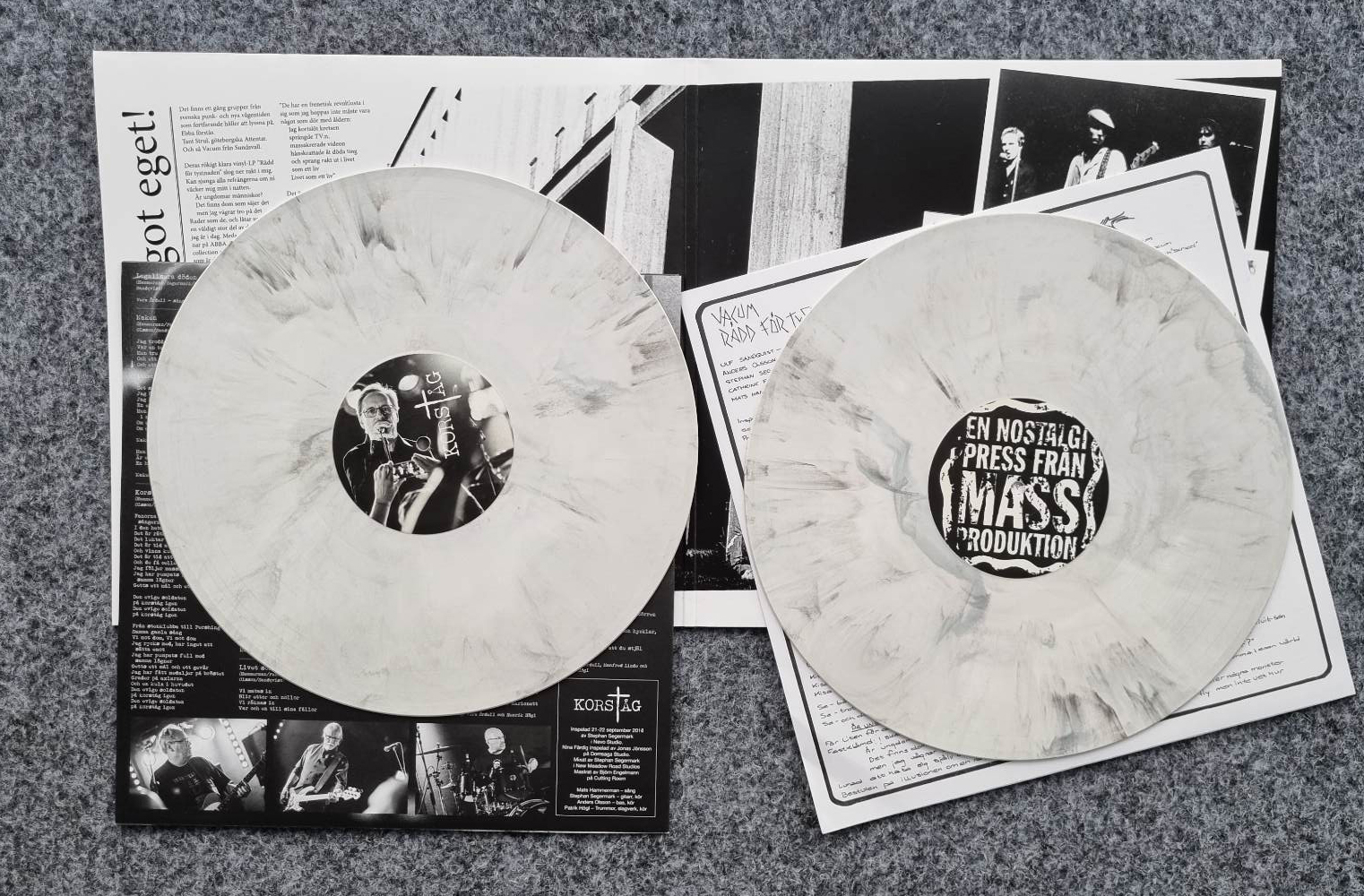 VACUM - Rädd för tystnaden/Korståg double LP (marble vinyl) - 2