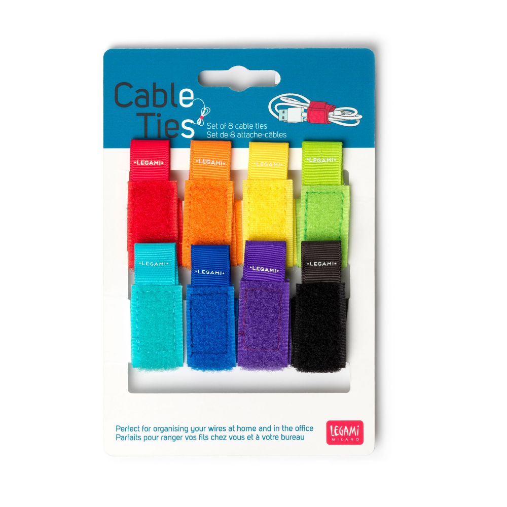 Cable Ties, kabelholdere, sæt med 8 stk.