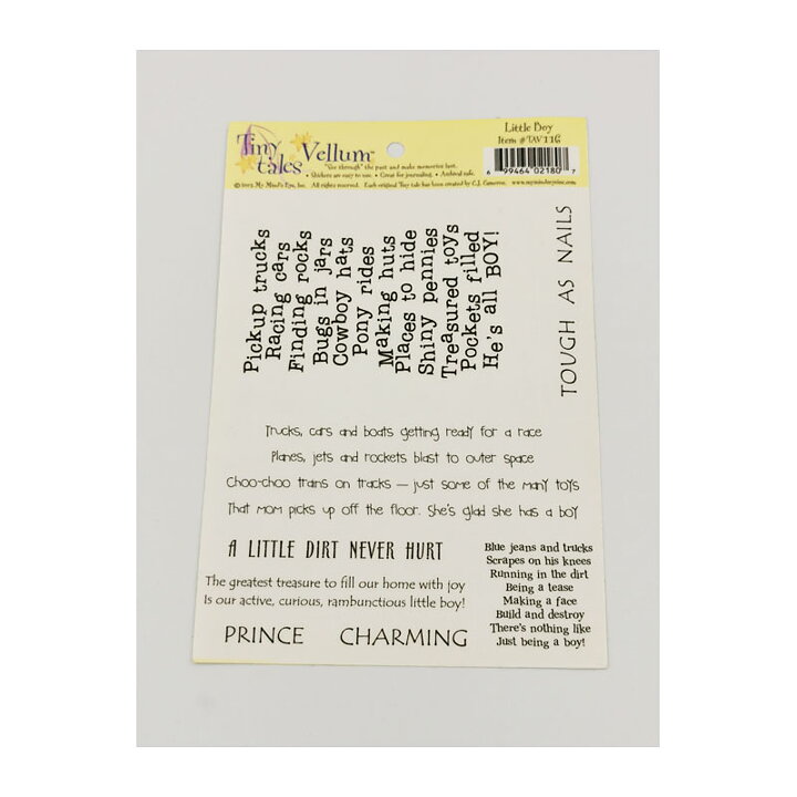 My Mind's Eye Stickers Tiny Tales - Little Boy