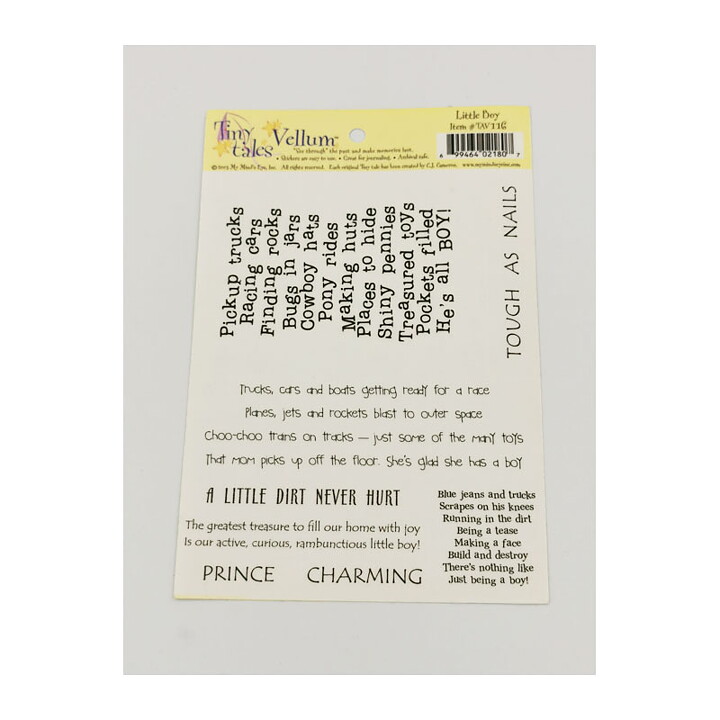 My Mind's Eye Stickers Tiny Tales - Little Boy