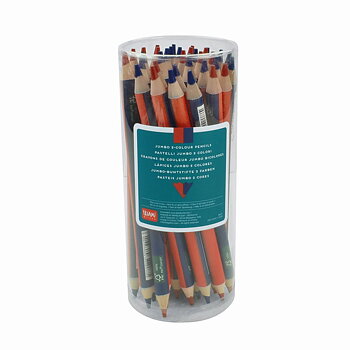 Jumbo 2-color pencil, blyertspenna, röd/blå