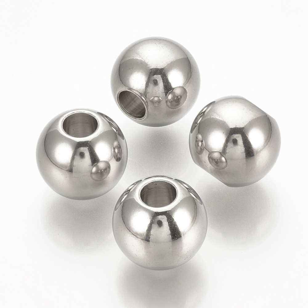 Kula rostfritt stål 50st metallpärla 3mm