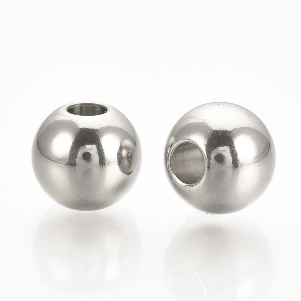 Kula rostfritt stål 50st metallpärla 3mm - 2