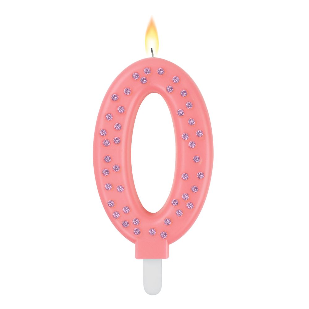 Maxi Cake Candle, tårtljus - rosa 0