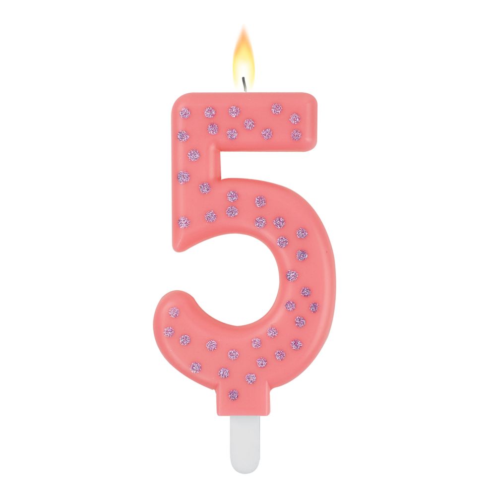 Maxi Cake Candle, tårtljus - rosa 5
