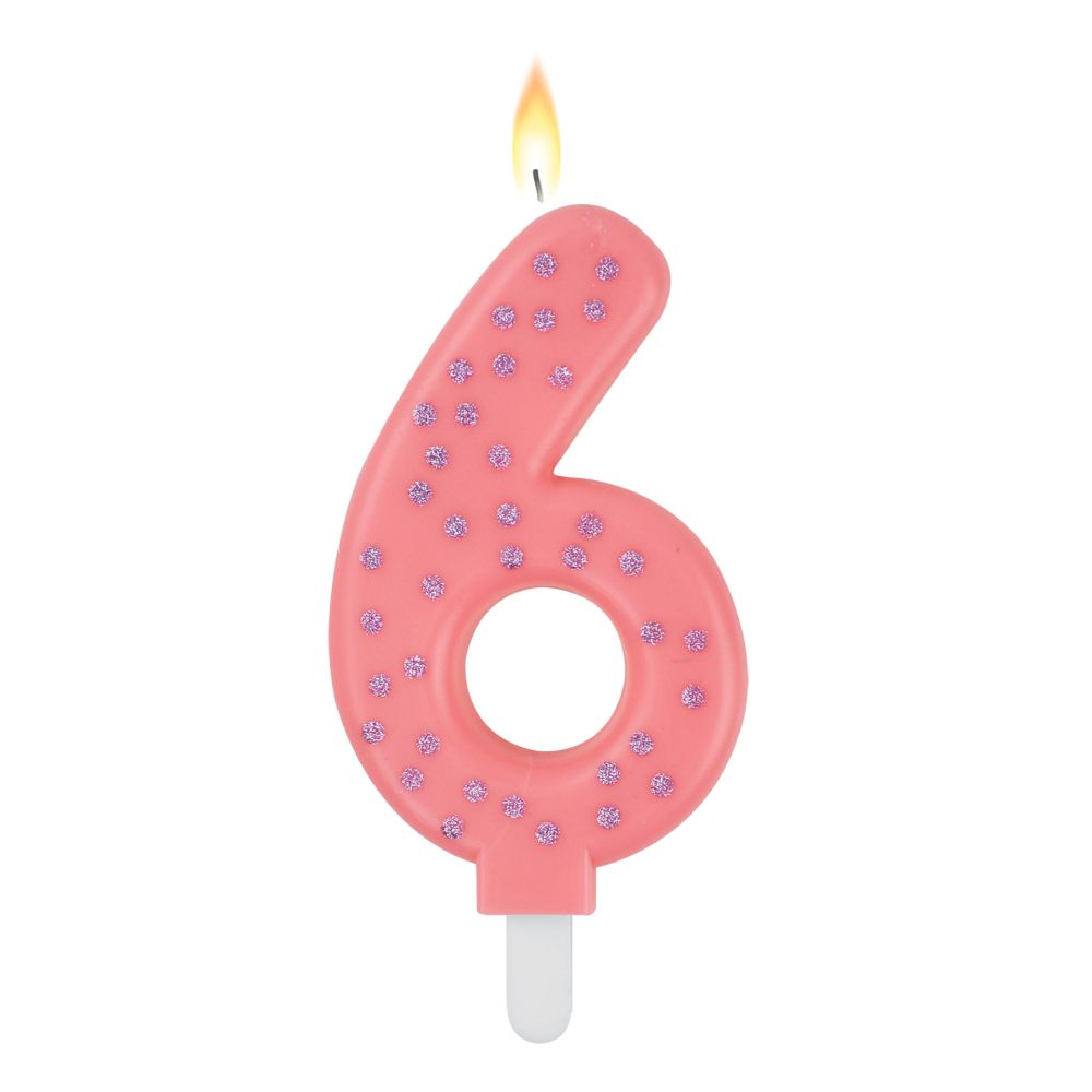 Maxi Cake Candle, tårtljus - rosa 6