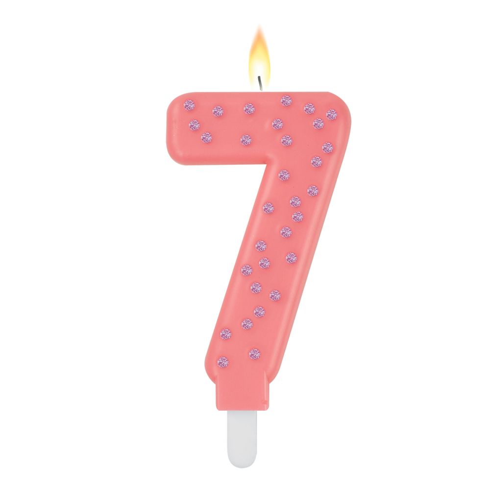 Maxi Cake Candle, tårtljus - rosa 7