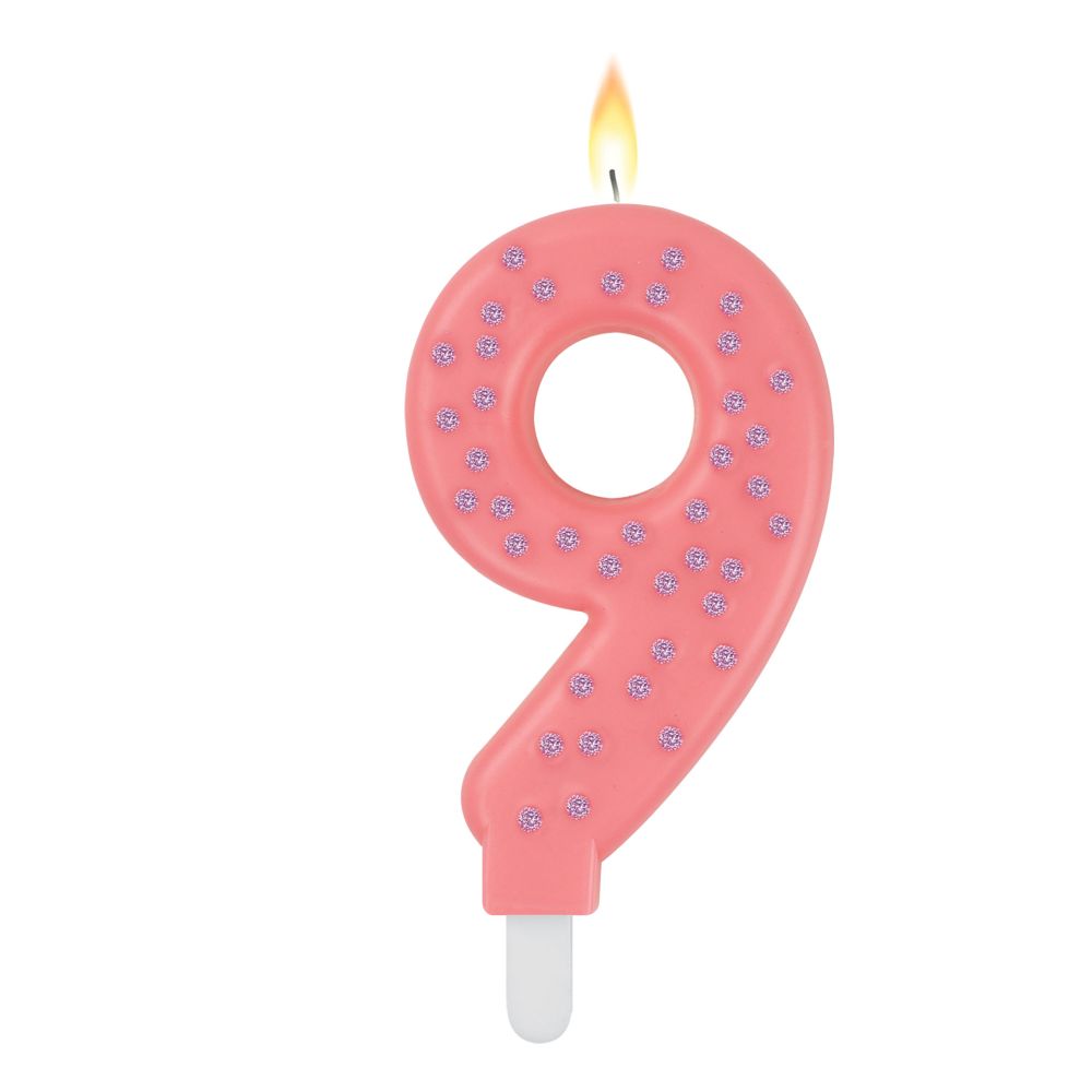Maxi Cake Candle, tårtljus - rosa 9