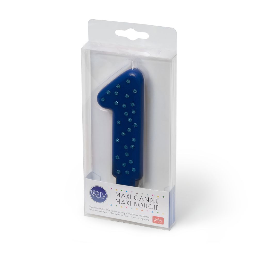 Maxi Cake Candle, tårtljus - blå 1 - 2