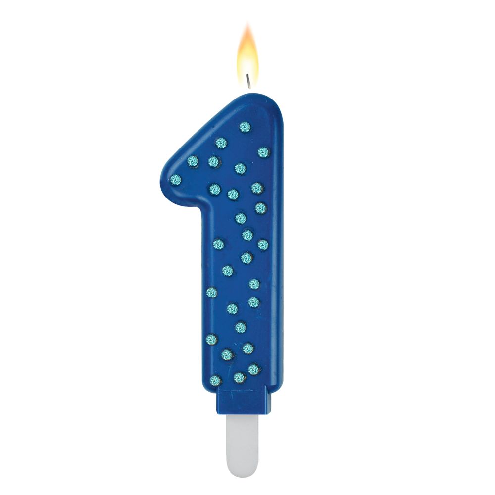 Maxi Cake Candle, tårtljus - blå 1
