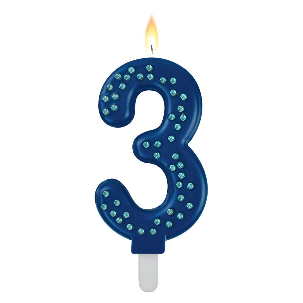 Maxi Cake Candle, tårtljus - blå 3