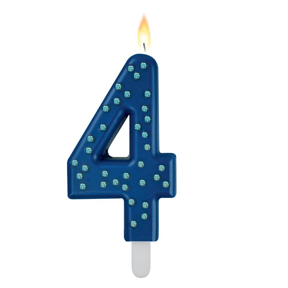 Maxi Cake Candle, tårtljus - blå 4