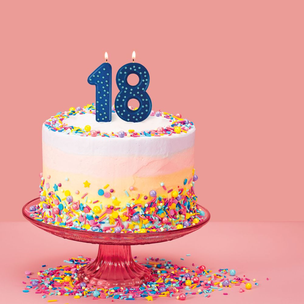 Maxi Cake Candle, tårtljus - blå 9 - 2