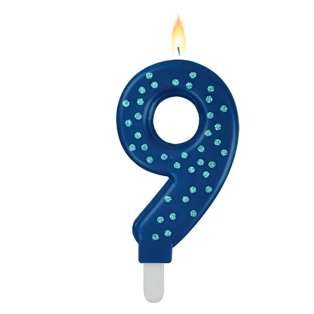 Maxi Cake Candle, tårtljus - blå 9