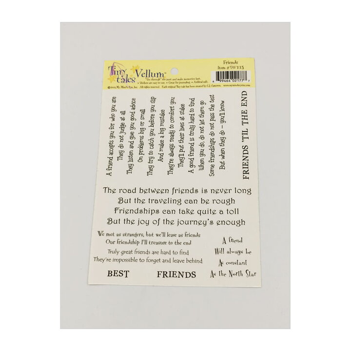 My Mind's Eye Stickers Tiny Tales - Friends