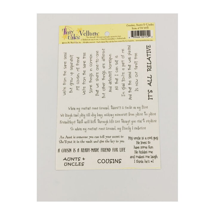 My Mind's Eye Stickers Tiny Tales - Cousins, Aunts & Uncles