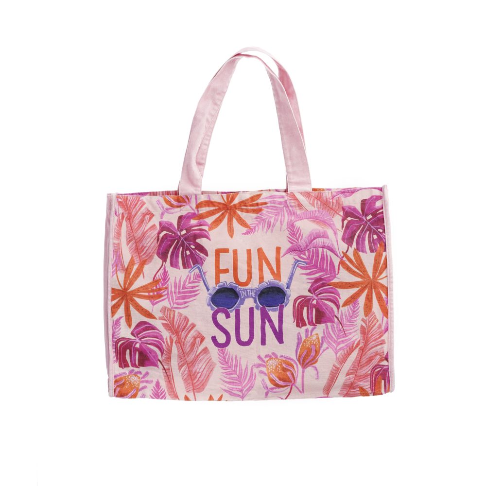 Cotton beach bag - Tropical