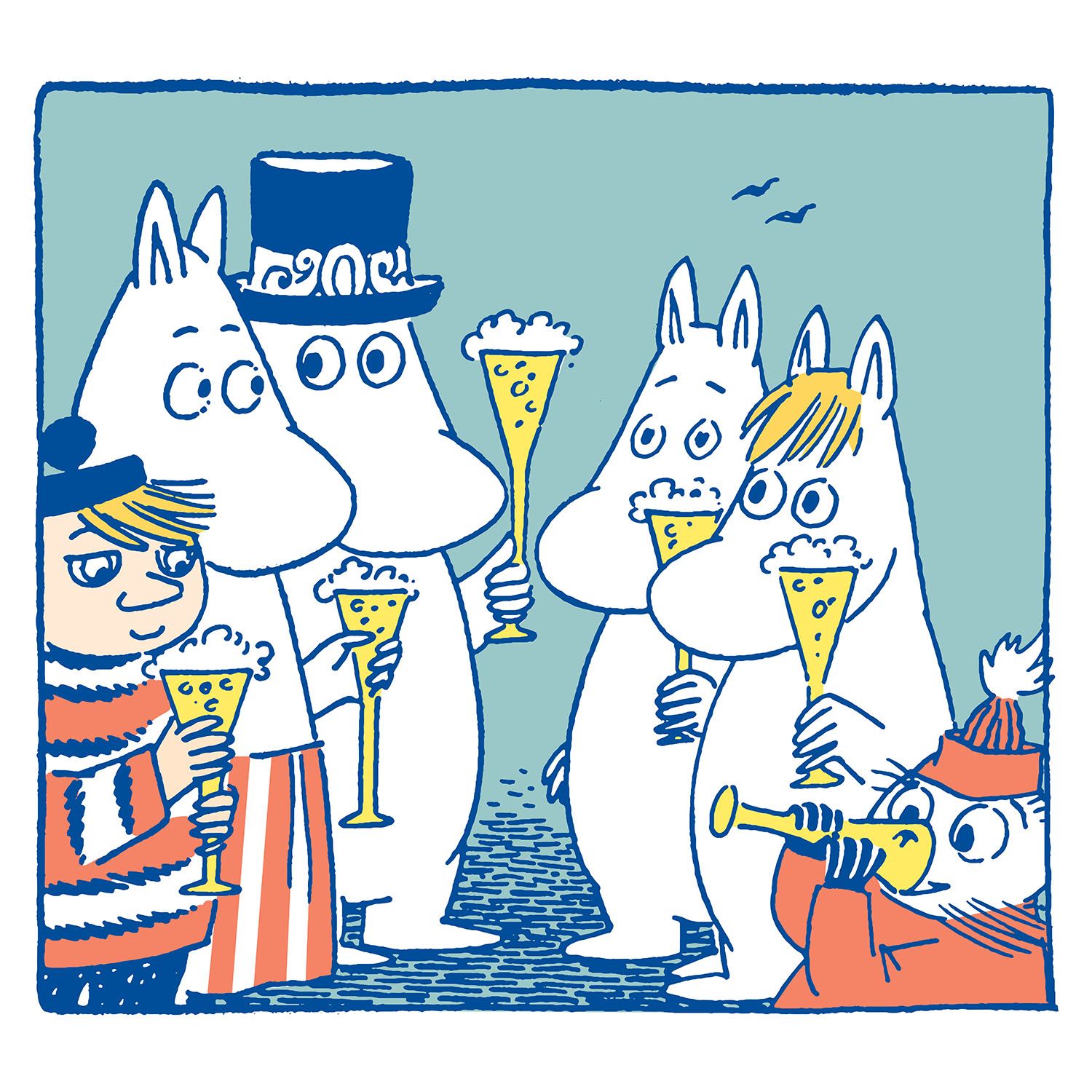 Moomin square cheers, Greeting Card