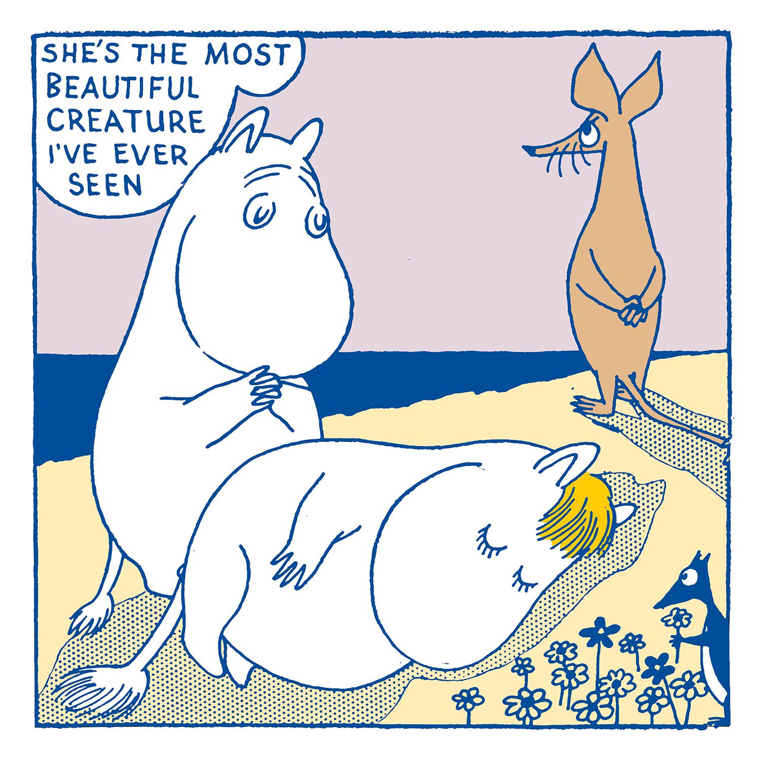 Moomin square beatiful creature, Greeting Card
