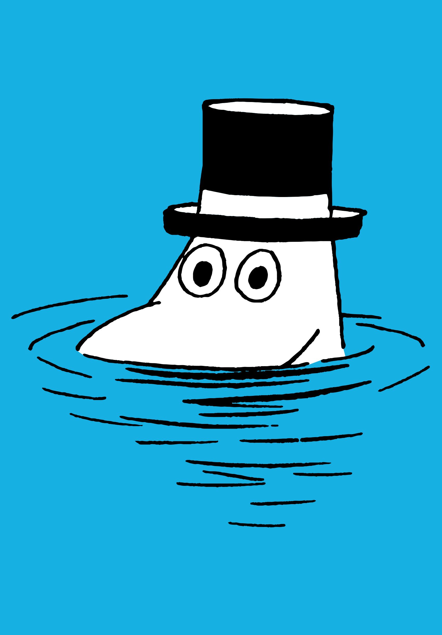 Moominpapa minicard swimming