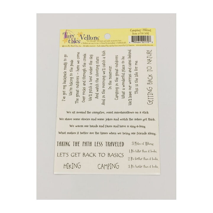 My Mind's Eye Stickers Tiny Tales - Camping, Hiking