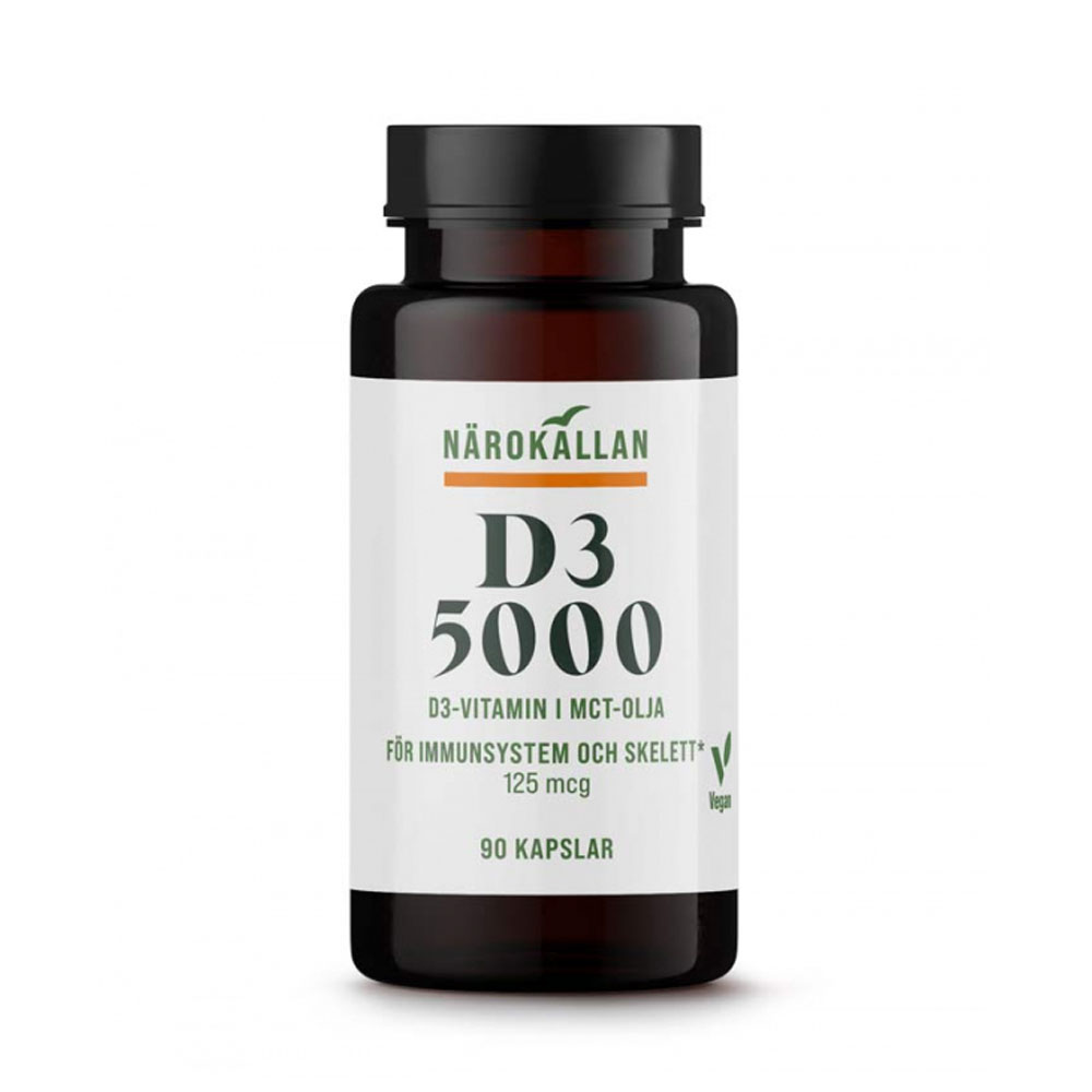 D3-vitamin 5000 IE Vegan 90 kap Närokällan - MåBra Postorder