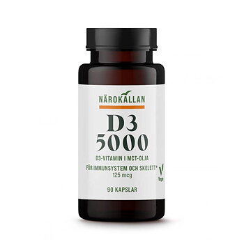 D3-vitamin 5000 IE Vegan 90 kap Närokällan