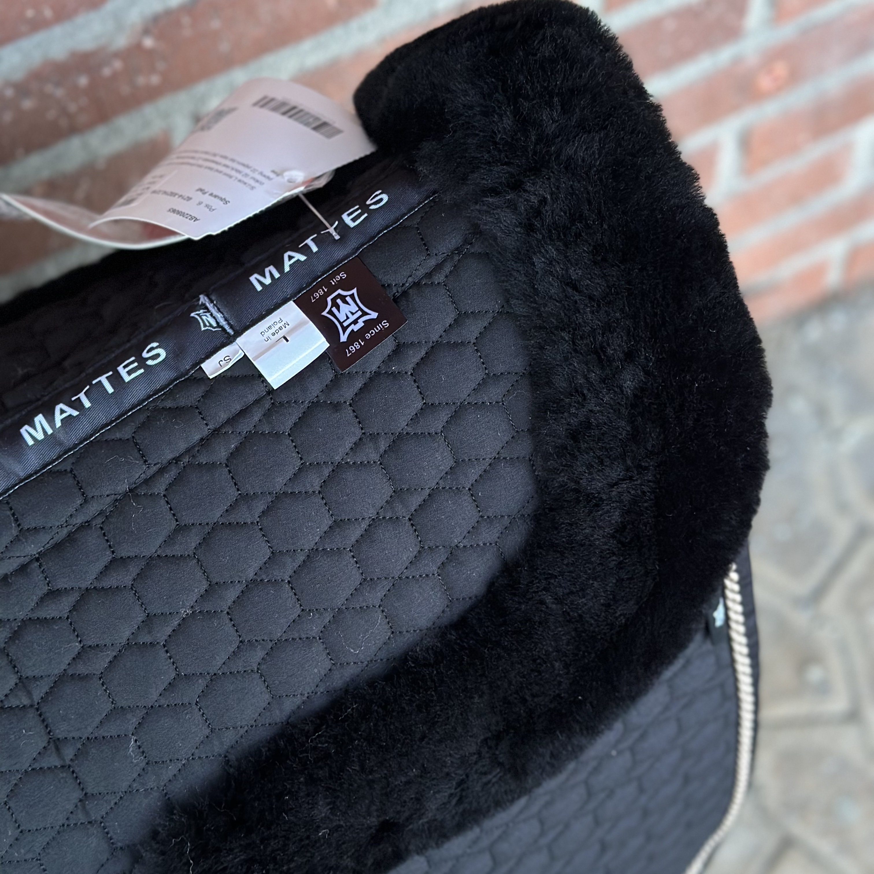 Mattes fårskinnsschabrak 1 fläta - 3
