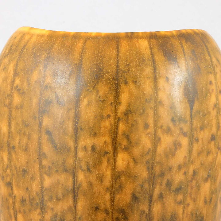 グナー・ニールンド AXZシリーズ 黄土色のベース Vase 1950年代 15cm (2)