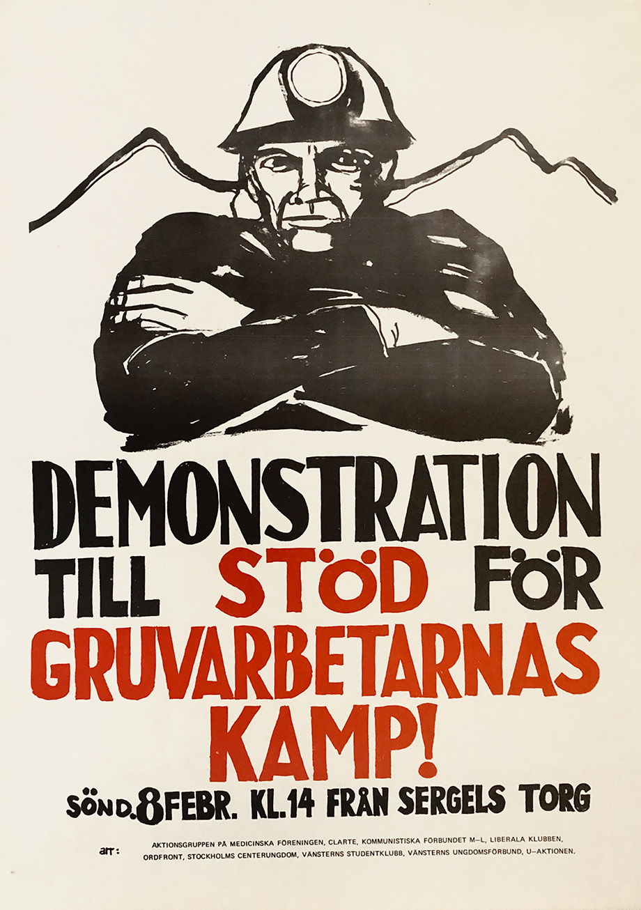 DEMONSTRATION TILL STÖD FÖR GRUVARBETARNAS KAMP!