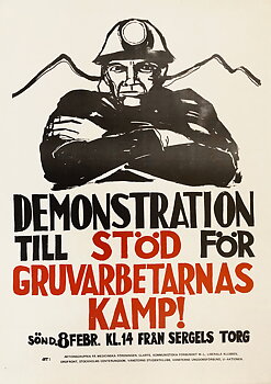 DEMONSTRATION TILL STÖD FÖR GRUVARBETARNAS KAMP!
