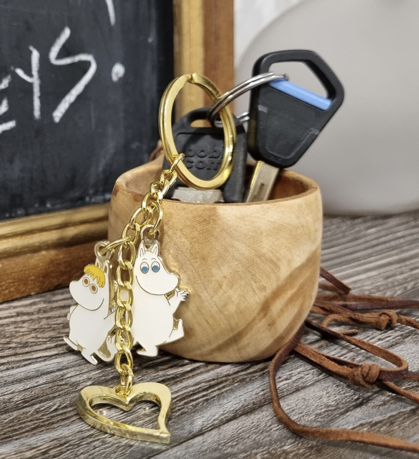 Moomin Keyring - Moomintroll & Snorkmaiden + Heart - 2