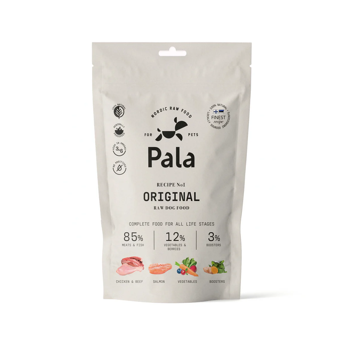 Pala Recept #1 - Nöt, kyckling & lax 100 g