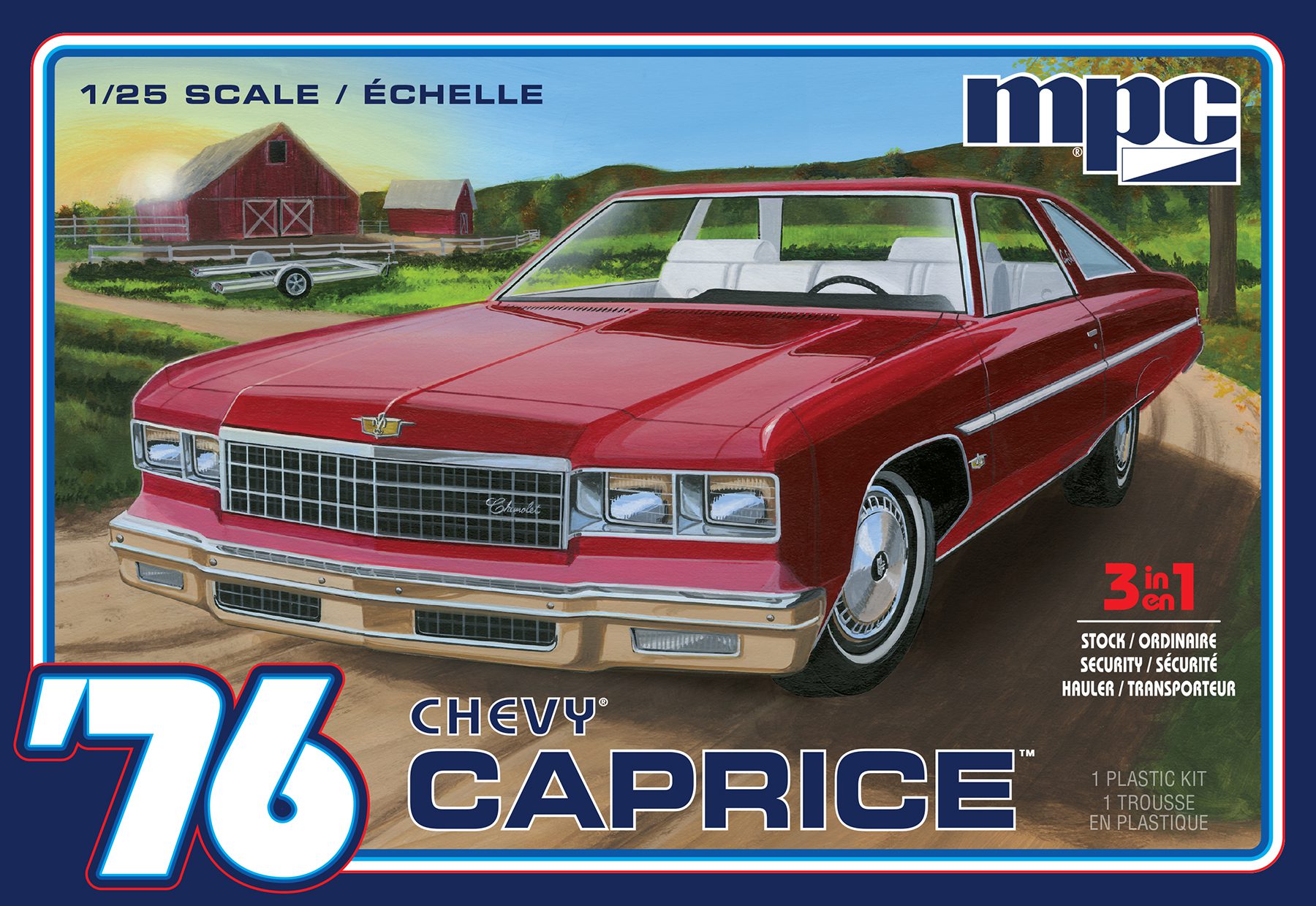 1/25 1976 CHEVY CAPRICE W/TRAILER