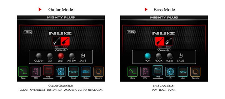 NUX MP-2 MIGHTY PLUG MODELING EARPHONE AMPLUG